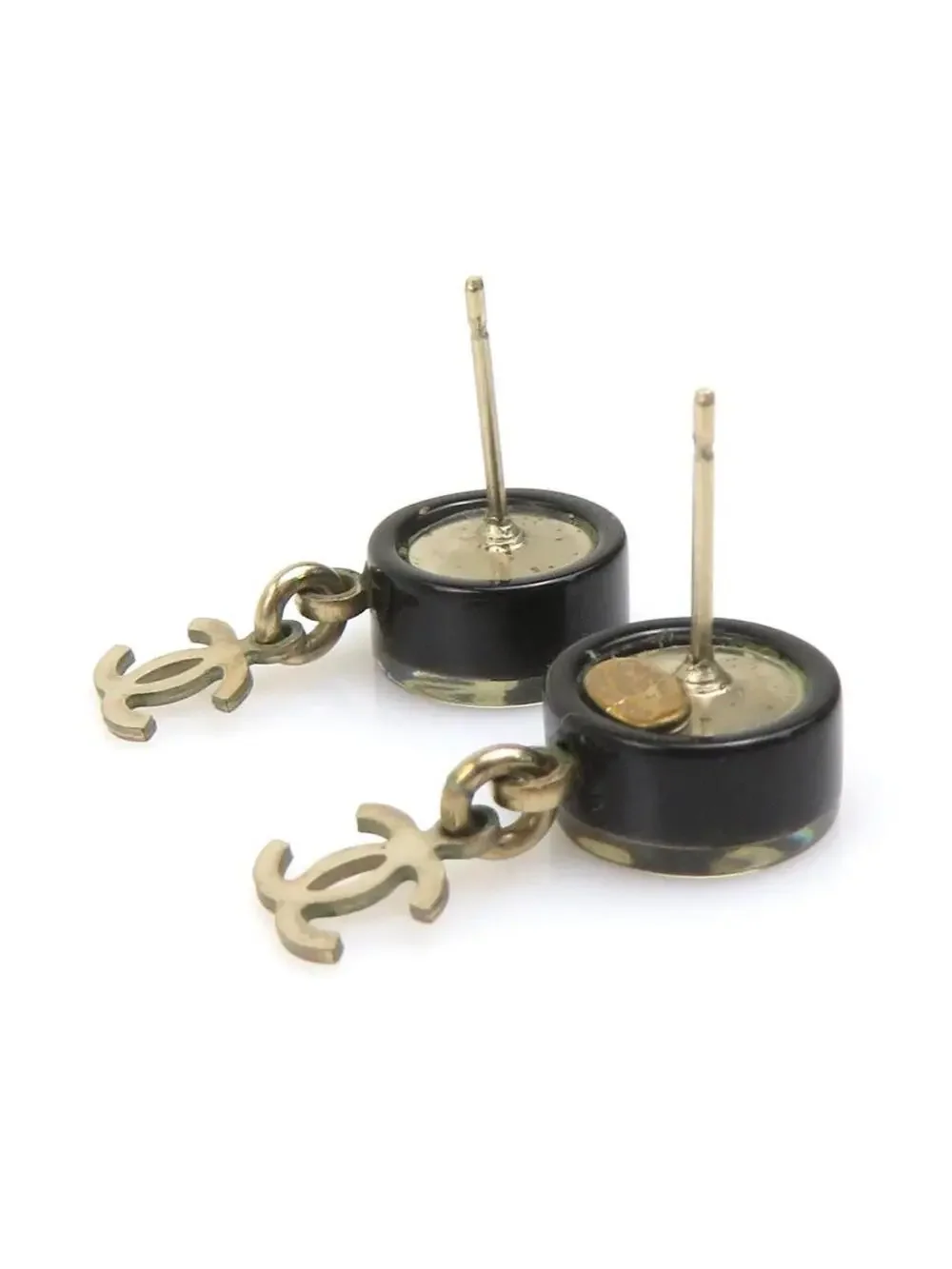 Auth Chanel Cc Logo Pierce Earrings #303138C32B